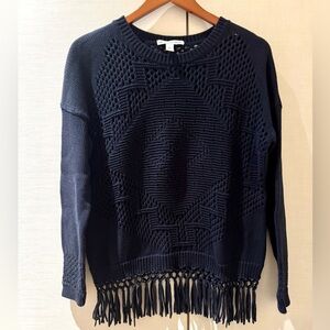 Cotton by Autumn Cashmere Navy Blue women’s sweater. Size XS.